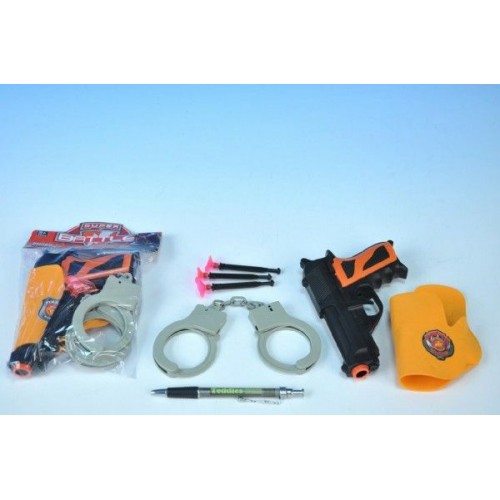 Policejní sada - Pistole+doplňky, plast, 15cm 00410002 Policejní sada - Pistole+doplňky, plast, 15cm 00410002