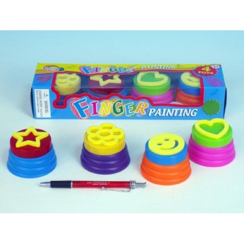 Prstové barvy+razítka 4ks 00080651 Prstové barvy+razítka 4ks 00080651