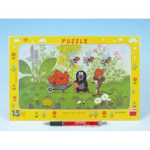 Puzzle deskové Krtek na výletě 29,5x19cm 15 dílků 21001084 Puzzle deskové Krtek na výletě 29,5x19cm 15 dílků 21001084