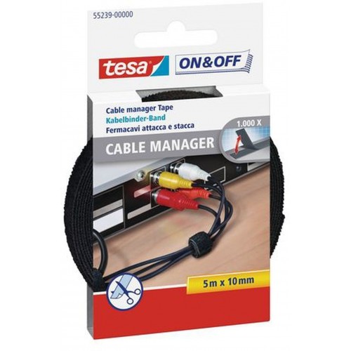 TESA Správce kabelů, černý, 5 m x 10 mm 55239-00000-01 TESA Správce kabelů, černý, 5 m x 10 mm 55239-00000-01