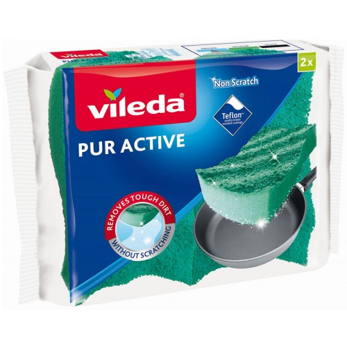 VILEDA PUR Active houbička střední 2 ks 116509 VILEDA PUR Active houbička střední 2 ks 116509