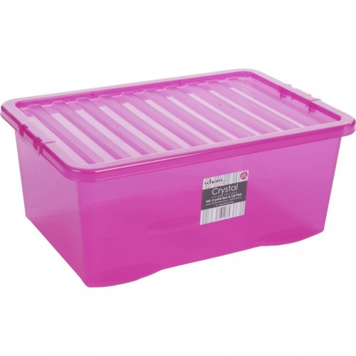 WHAM 12337 box s víkem 45l růžová 42000033
