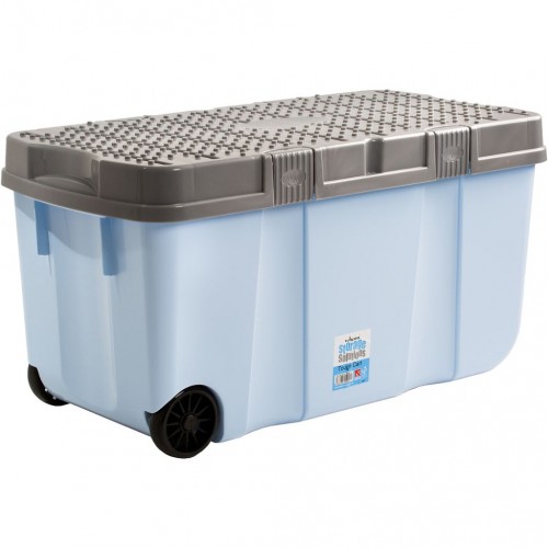 WHAM 15251 Box s víkem a kol. 100L modrý