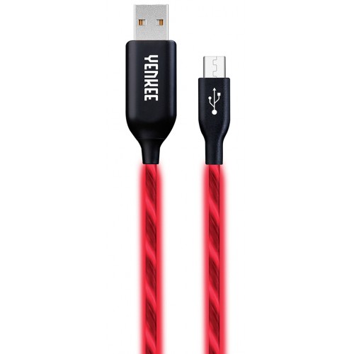 YENKEE YCU 231 RD LED Micro USB kabel 35052177 YENKEE YCU 231 RD LED Micro USB kabel 35052177