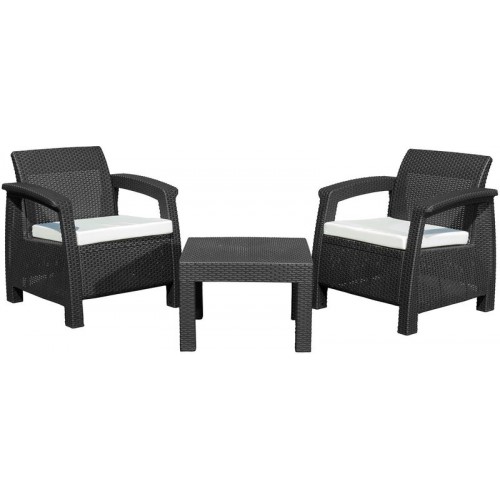 G21 MOANA RELAX Zahradní nábytek imitace ratanu, černý 60023125 G21 MOANA RELAX Zahradní nábytek imitace ratanu, černý 60023125