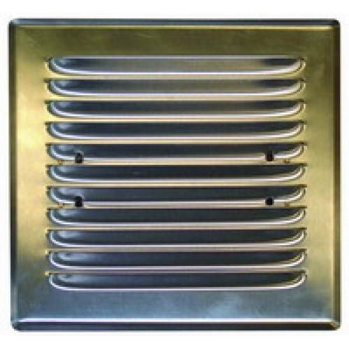 Ventilační mřížka 140x140 žebrovaná, chromniklová Ventilační mřížka 140x140 žebrovaná, chromniklová