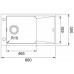 Franke FX FXG 611-86, 860x500 mm, fragranitový dřez, Grafit 114.0540.922