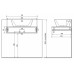 SAPHO MARA 52811 nerezová konzole pod desku 70x44cm