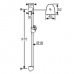 KLUDI Standard nástěnná tyč 900mm chrom 6048505-00