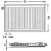 Kermi Therm X2 Profil-V deskový radiátor 11 900 / 2000 FTV110902001L1K