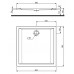 KOLO Pacifik čtvercová sprchová vanička 90 x 90 cm XBK0790000