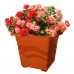 PLASTKON Hranatý květináč Quattro 20x20 cm antracit