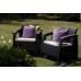 ALLIBERT CORFU DUO Set křeslo 2 ks, bílá/šedá 17197993