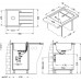 ALVEUS set dřez Cubo 30 + baterie AM 40, anthrazit