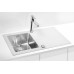 ALVEUS KARAT 10 kuchyňský dřez nerez/sklo, 860 x 500 mm, levý, bílá 1102771