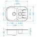 ALVEUS Wave 30 kuchyňský dřez nerez/sklo, 760 x 500 mm, červená 1102941