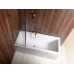 AQUALINE WILA vanová zástěna 90x140cm skládací, chrom, čiré sklo AQ5742