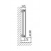 ISAN ARUBA DOUBLE HORIZONTAL koupelnový radiátor bílá (RAL9010) 576/1000 DARD 0576 1000 02