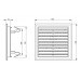 ALCAPLAST Větrací mřížka 150x150 s pružinkami AVM150