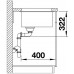 BLANCO SUBLINE 700 U Level InFino Silgranit aluminium dřez vlevo 523540