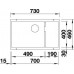 BLANCO SUBLINE 700 U Level InFino Silgranit aluminium dřez vlevo 523540