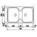 Franke Centinox CIN 620, 780x435 mm, nerezový dřez 101.0120.047