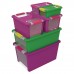 KIS BI BOX L 40L 55x35x28cm sv. modrý/transparent