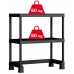 KIS OPEN BASE MINI regál 97x90x45 cm, černá 97540