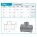 NOVASERVIS T kus 1"X3/4"X1" mosaz FT217/25
