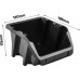 Prosperplast BINEER SHORT Plastový úložný box 187x158x114mm, černý KBIS20-S411