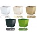 Prosperplast COUBI SQUARE P Květináč s miskou 24 cm, 8,2l, grafit DUKP240