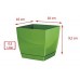 Prosperplast COUBI SQUARE P Květináč s miskou 10 cm, 0,5l, grafit DUKP100