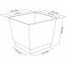 Prosperplast RATOLLA SQUARE Květináč s miskou 15cm, 2,5l, bílá DRLK165