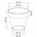 Prosperplast CUBE Květináč 25x22,1cm antracit DCUB250