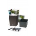 Květináč RATO SQUARE SET 26 cm samozavl. 11/26,6l, ratan hnědá DRTS265S