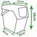 Prosperplast SORTIBOX II Sada 4 odpadkových košů 4x25l, bílá ISWB25S4