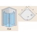 RONAL PU4 Pur čtvrtkruh s dvoukřídl dveřmi L-kov, rad50, SM1,chrom/Cristal perly PU450SM11044
