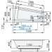 Santech Vana VIKY 1500 x 800 mm, levá