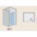 RONAL SLF1 Swing-Line F dvoudílné skládací dveře, pravé, 100cm, elox/Cristal perly SLF1D10000144