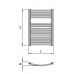 ISAN SPIRA RADIUS elektro chrom designový radiátor 730/600 DSPR 0730 0600e 80
