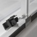 ROLTECHNIK Čtvrtkruhový sprchový kout s dvoudílnými posuvnými dveřmi ECR2N/900 černý elox/transparent 561-9000000-05-02