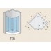 RONAL TER TOP-Line čtvrtkruh 100cm, R50, bílá/čiré TER501000407