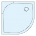RONAL WMR Marblemate čtvrtkruhová vanička, 100x100cm, R 55, černá WMR55100154