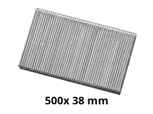 Příslušenství pro akumulátorovou sponkovačku Einhell FIXETTO 18/38 S: 500 sponek, délka 38 mm.