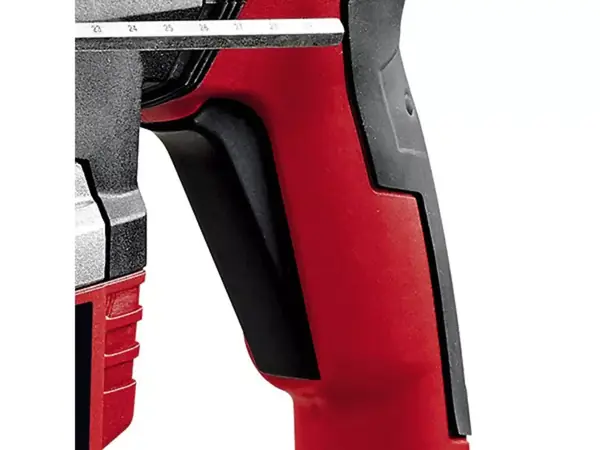 Detail regulace otáček s nastavovacím kolečkem na rukojeti vrtacího kladiva Einhell TE-RH 38 3F.