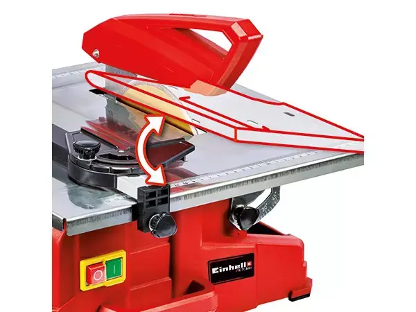 Nastavitelný úhlový doraz pro přesné pokosové řezy na řezačce obkladů Einhell TC-TC 800.