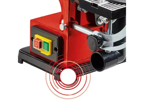 Gumové nožky stojanové pásové a talířové brusky Einhell TC-US 380 pro stabilní postavení při práci.